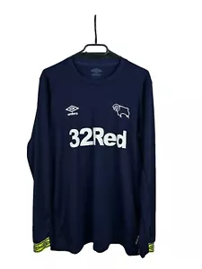 Derby County 2018 Away Football Shirt Soccer Jersey Long Sleeve The Rams M - Picture 1 of 14