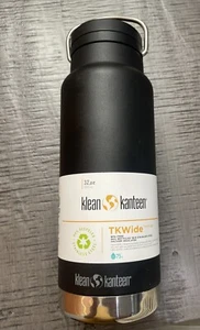 Klean Kanteen 32 fl oz Black Stainless Steel, TKWIdE Twist Cap. - Picture 1 of 6