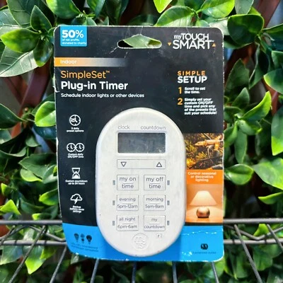 GE myTouchSmart Indoor Digital Timer, 1-Outlet Polarized 2-Prong Plug-In - Image 1 of 4