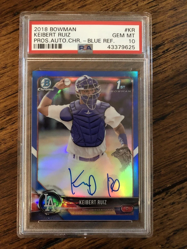 2018 Bowman Chrome Keibert Ruiz Blue Refractor Auto /150 RC PSA 10 - Image 1 of 1