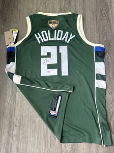 Jrue Holiday Milwaukee Bucks Autograph Signed Finals Jersey! Psa Coa - Picture 1 of 3