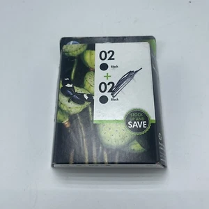 HP 02 + 02 Black 2 Pack Authentic OEM Ink Cartridges Feb 2013 - Picture 1 of 5