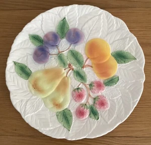 Large Serving Plate With Embossed Hand Painted Fruits  Marked Japan. Lovely Item - Picture 1 of 6