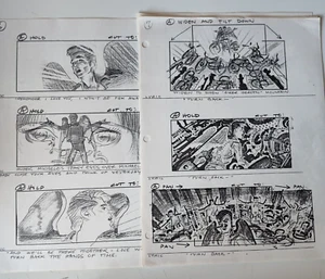 GREASE 2 STORYBOARD MOVIE PRODUCTION STAT ART LOT CARL ALDANA MICHELLE PFEIFFER - Picture 1 of 7