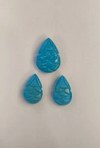 14 cts A GORGEOUS TURQUOISE SET OF EXCELLENT QUALITY ! - Picture 1 of 4