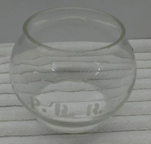 PRR Pennsylvania Railroad Short 3 & 1/4" Clear Globe with Etched P.R.R. Corning - Picture 1 of 11