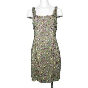 Nuevo con etiquetas $219 Gianni Bini Libby Floral Lentejuelas Mini Vestido Fiesta - Imagen 1 de 8