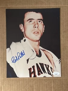 BOB PETTIT ST. LOUIS HAWKS SIGNED AUTOGRAPHED 8X10 PHOTO JSA - Picture 1 of 2