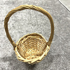 Mini Woven Basket with Handle 6 inch Diameter Easter Basket
