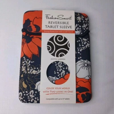 Fashion Smart Reversible 10" Tablet Sleeve Mystic Garden Pattern Neoprene - Image 1 of 4