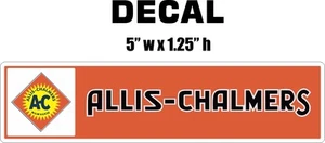 Allis Chalmers Rectangular Vinyl Decal - Picture 1 of 1