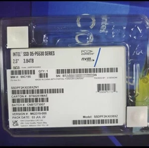 3.84TB Intel SSD D7-P5530 U.2 SSDPF2KX038XZN1 Series DC NVME Solid State Drive - Picture 1 of 1