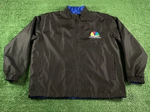 CNBC TV Business Channel Jacket - Size M - Reversible Black Or Blue - Full Zip - Picture 1 of 21