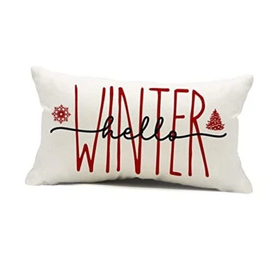 Hola Invierno Decoraciones Navidad 20" x 12" (Pack de 1) Beige-hola Invierno Foto 1 de 4