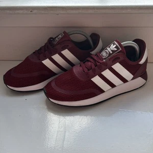Adidas N 9523 Scarpe da Ginnastica UOMO Taglia 8 Uk In Borgogna Con Cinghie Bianche - Foto 1 di 8