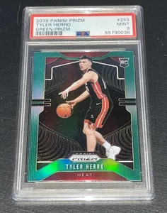 TYLER HERRO 2019 Panini Prizm Green Prizm Rookie Card #259 Miami Heat Mint PSA 9 - Picture 1 of 2