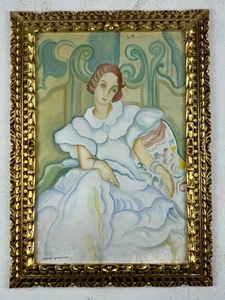 Gerda Wegener (Handarbeit) Öl auf Leinwand Gemälde signiert und gestempelt - Bild 1 von 6