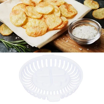 Microwave Oven Potato Chip Baking Tray Chips Maker DIY Snack Food Rack BT - Image 1 of 4