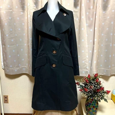 Б/у Vivienne Westwood Тренч куртка внешний женщин размер 2 черный цвет редкая - Изображение 1 из 4