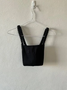 AJE - Ladies Black Logo Crop Top - Size S. - Picture 1 of 5