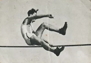 Palästina und alte Leichtathletik (Hochsprung), eine Tabakkarte, 1940 - Bild 1 von 2