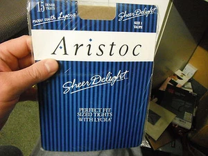 Aristoc Small Size 1 Taupe 15 Denier Sheer delight Tights With Lycra - Picture 1 of 2