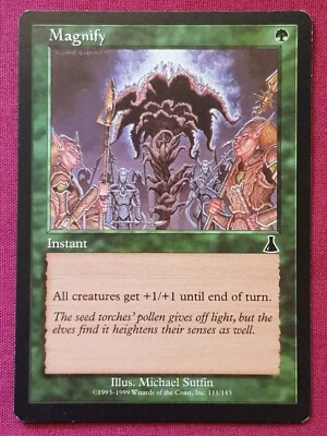 Magic The Gathering URZA'S DESTINY MAGNIFY green card MTG - Image 1 of 2