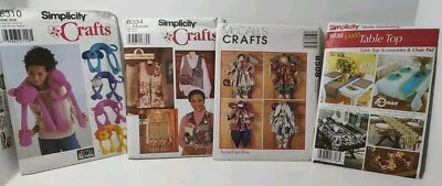 Mixed Lot Of 4  Crafting Sewing Patterns Simplicity And McCall's Uncut - Image 1 of 4