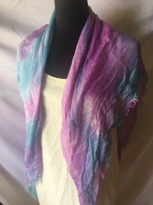 Nordstrom виноград и синий легкий хлопок галстук краситель квадратный шаль потертый край новый - Изображение 1 из 4