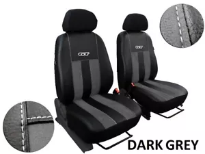 TAILORED FRONT SEAT COVERS For TOYOTA AYGO Mk2 2015-2022 ART. LEATHER & ALICANTE - Picture 1 of 13