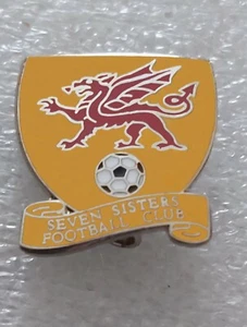 SEVEN SISTERS FC (Onllwyn, Neath, Wales) ENAMEL FOOTBALL CLUB CREST PIN BADGE - Picture 1 of 1