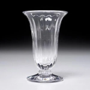 Art Reed Handblown American Clear Glass Small Footed Pedestal Vase 4"h 2.75"dia - Picture 1 of 4