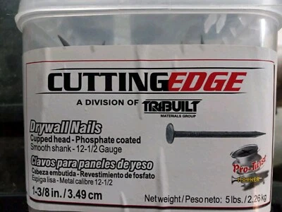 Clavos Sheetrock 1 3/8 de longitud, calibre 12 1/2. Caja de 5 lb Foto 1 de 2