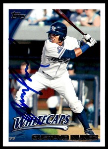2010 Topps Pro Debut Gustavo Nunez Auto West Michigan Whitecaps #182 Signed