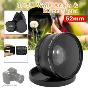 52MM 0.45x Fisheye Weitwinkel Makro-Objektiv für Nikon D3200 D3100 D5100 D7000 - Bild 1 von 1