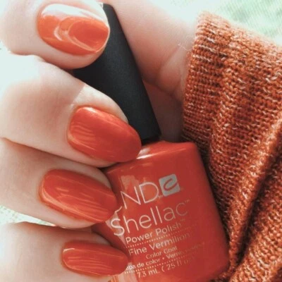 CND Shellac Fine Vermillion 7,3 ml Neu Nagellack Top Super Qualität UV LED - Bild 1 von 3
