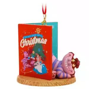 Cheshire Katze Alice im Wunderland Weihnachtskarte Skizzenbuch Baum Urlaub Ornament - Bild 1 von 4