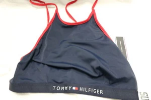 TOMMY HILFIGER Damen Bikini Oberteil Swin Wear Crop Top Blau Gr.M Neu - Bild 1 von 2