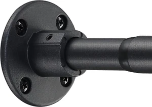 Bsbsbest Industrial Shower Curtain Rod, 29 to 49 Inch Black 1 Inch Diameter Show - Picture 1 of 11