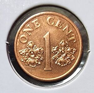 1995 Singapore 🇸🇬 1 Cent World Foreign Coin KM 98 High Grade In Mylar Flip!