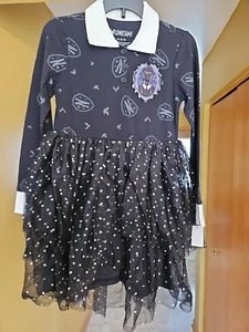 Gothic Girl Wednesday Addams Girls Medium Tutu Dress Costume Cosplay - Picture 1 of 5
