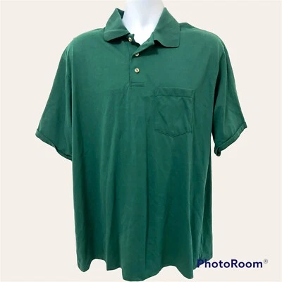 Camisa polo Red Kap vintage de algodón/poliéster verde manga corta para hombre, talla XL Foto 1 de 4