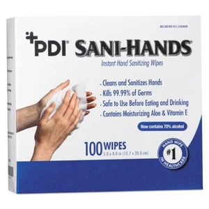 Sani Professional D43600 1-Ply Hand Sanitizing Wipes - White (1000/Carton) New - Picture 1 of 1