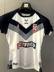 OXEN WOMENS SIZE UK 8 ENGLAND RUGBY LEAGUE WORLD CUP 2021 SHIRT /JERSEY - Picture 1 of 6
