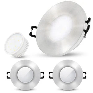 BEDA Einbau LED Strahler flach IP65 mit LED neutralweiß 230V 5W rund gebürstet - Afbeelding 1 van 8