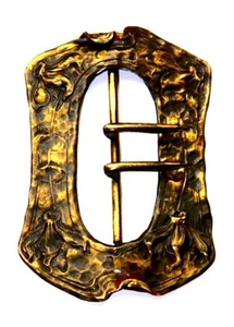 VINTAGE JUGENDSTIL BRONZE COLUMBINE SCHNALLE VON APOLLO STUDIOS, NEW YORK - Bild 1 von 5