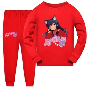 Girls Aphmau Cartoon 2-Piece Pyjamas Pjs Nightwear Printed Sleepwear Homewear - Picture 1 of 21