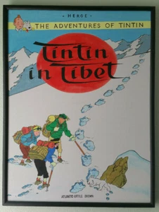 Gemälde Tim und Struppi in Tibet Acryl Leinwand Kunst 17x23 handgemalt unsigniert - Bild 1 von 12