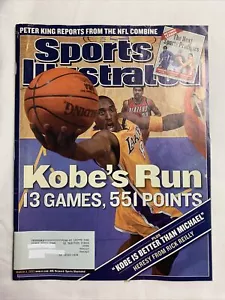 KOBE BRYANT Sports Illustrated Magazine 3 de marzo de 2003 Kobe's Run 13 Juegos, 551 puntos - Imagen 1 de 5