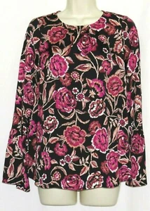 XS Maternity Top NEW Floral Pregnancy Blouse a:glow Black Pink Flowers X SMALL 0 - Picture 1 of 11